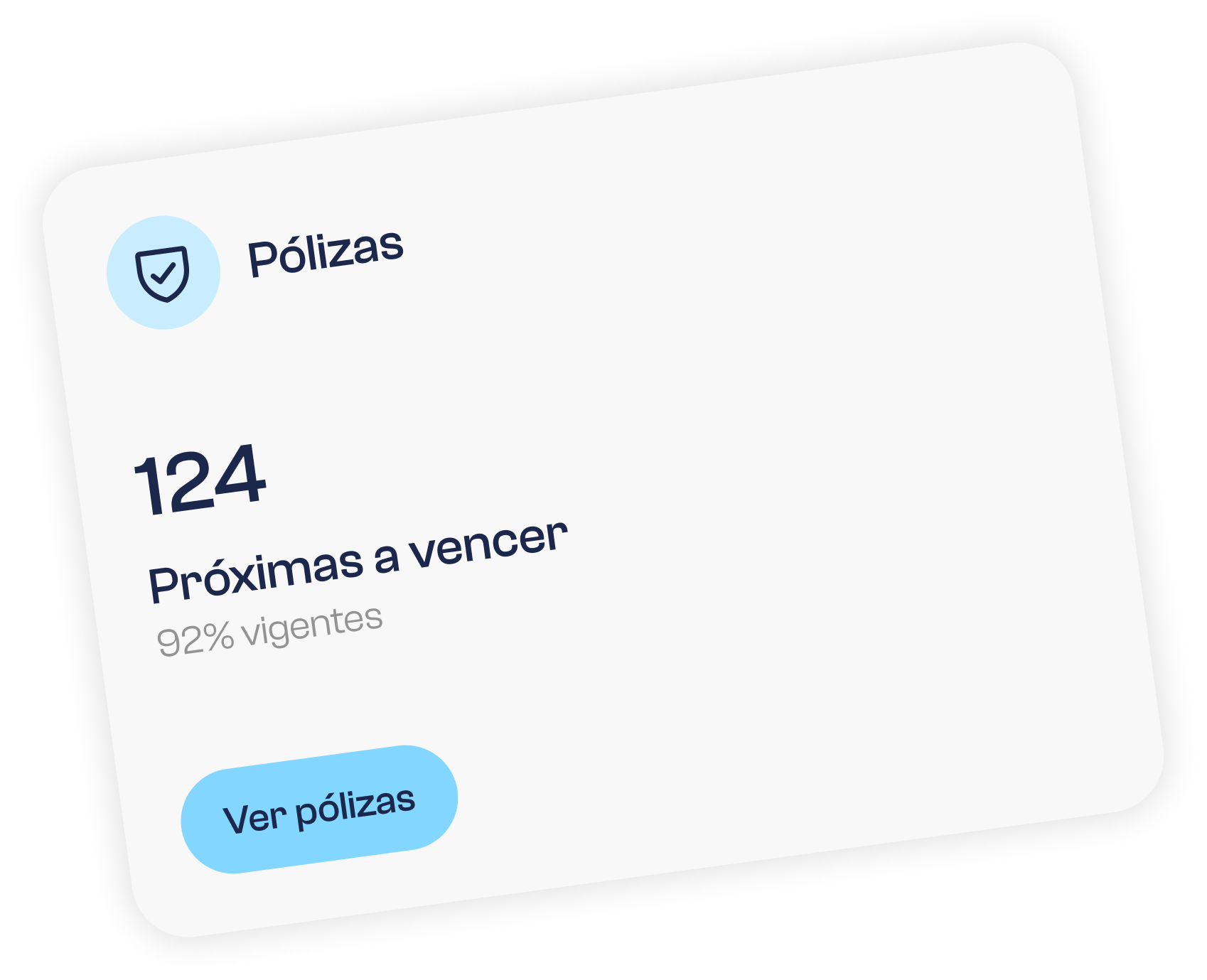 Panel de control de American Pass mostrando pólizas próximas a vencer.
